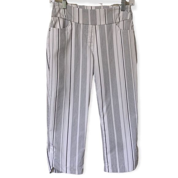 Westbound Petites sz2 black and white stripe pants - Picture 1 of 9